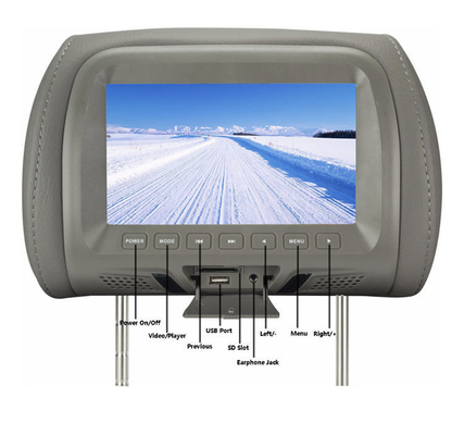 차 뒷자리를 위한 OEM 12V 머리 받침 LCD 스크린 800x480 RGB 디스플레이